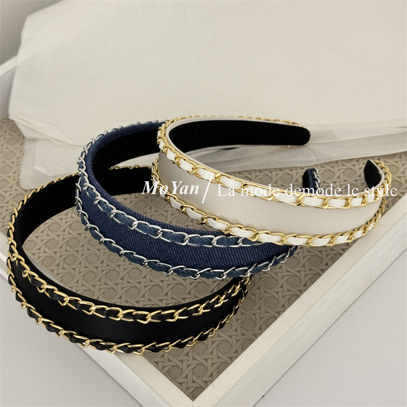 Diadema de tela vaquera con ca - Streetwear Brands 2026 reseña y precio