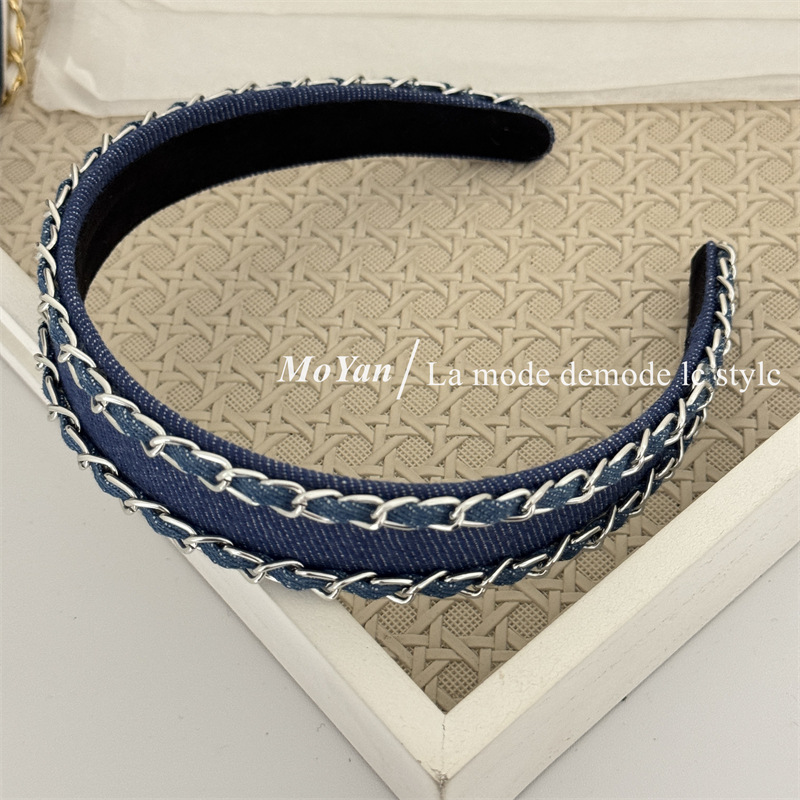 Diadema de tela vaquera con ca - Streetwear Brands 2026 reseña y precio